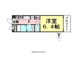 ロジュマンヴェール【B208号室】の間取り