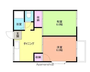 ホワイトハイツミサキⅡ【1階】の間取り