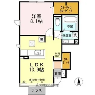 ウィステリアプラス【1階】の間取り
