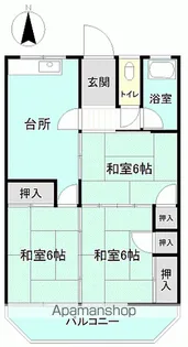 ネオソレイユⅢ【203号室】の間取り