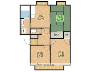 ハーモニーハイツD【103号室】の間取り