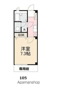フォブール花ノ宮【105号室】の間取り