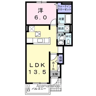 徳島県徳島市川内町加賀須野【アパート】の間取り
