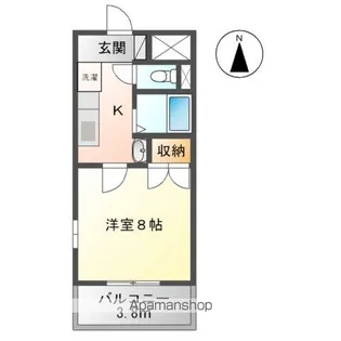 グランドール弐番館【206号室】の間取り