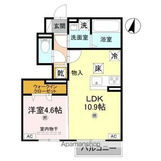 リアン平松 B棟【1階】の間取り