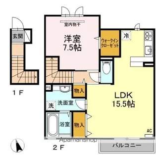 ヴィエント Ⅱ棟【2階】の間取り
