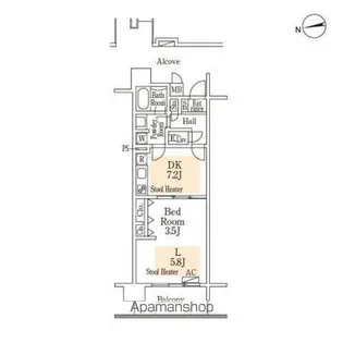 ロイヤルパークスなんば【8階】の間取り
