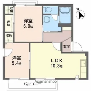 シャーメゾン日吉B【202号室】の間取り