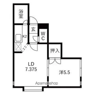 コンフォートN36【203号室】の間取り
