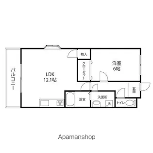 グリーンエイト【303号室】の間取り
