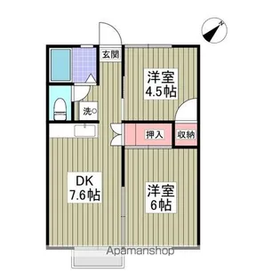 サンブルーム 土浦【2階】の間取り