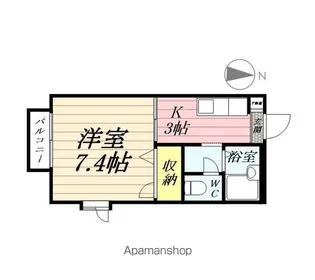 ウエストパル高崎【2階】の間取り