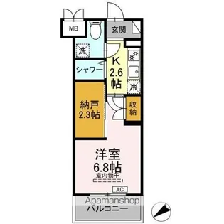 CINZA若林【4階】の間取り