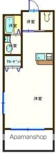 ベルドミール東浜【3階】の間取り