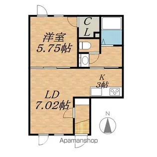 バレリ ドゥ【2階】の間取り