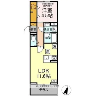 リシェスみのり台 A・B・C A棟【1階】の間取り