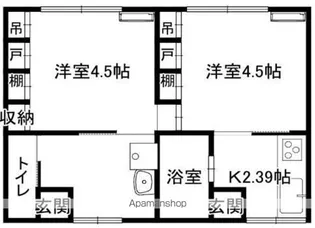 カプセルマンションさかい【1階】の間取り