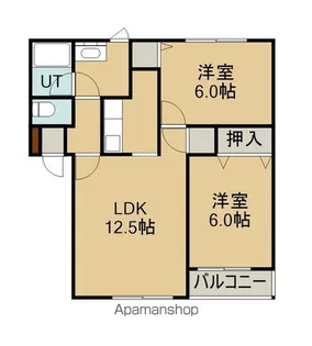 ハウスコンフォートF【2階】の間取り