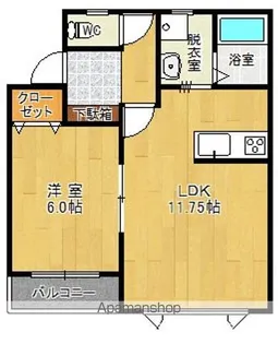 マウンハイツ【2号室】の間取り