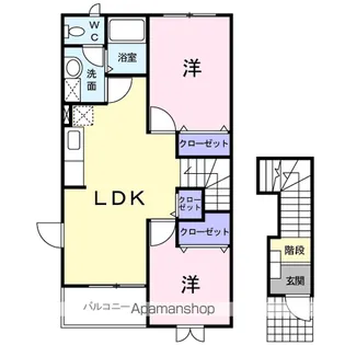 サニーキュート【2階】の間取り