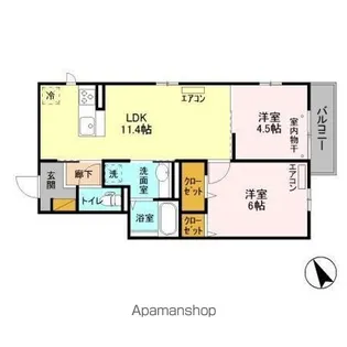 グランツ【3階】の間取り