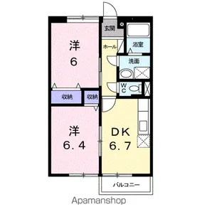 茨城県土浦市乙戸南1丁目【アパート】の間取り