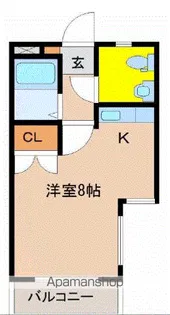 アイビス【105号室】の間取り