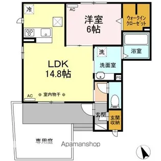 プリメーラ WEST【1階】の間取り