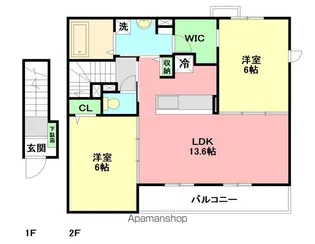 ラフレシールⅢ【2階】の間取り