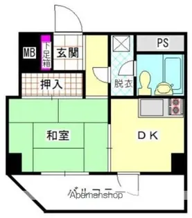 ライオンズマンション南薬院【8階】の間取り