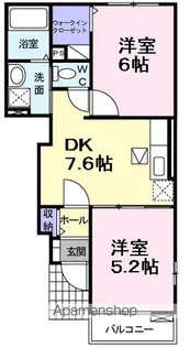 アニュー・グレイスⅡ【1階】の間取り