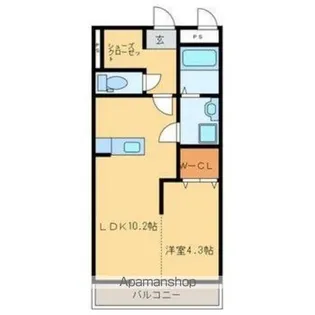 KO OLINA YANAGIMARU【5階】の間取り