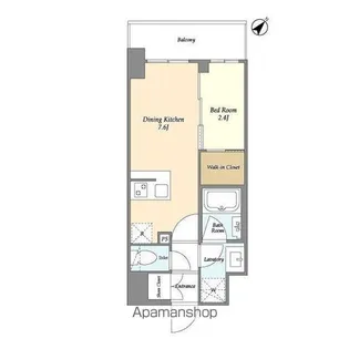 グランカーサ横濱石川町【6階】の間取り