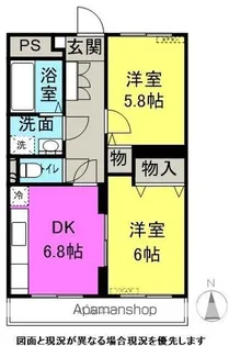 ルミエール・ド・ソレイユ【5階】の間取り