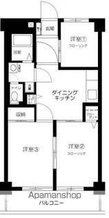 リシェル氷川台【4階】の間取り