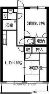 ラポール伊敷【105号室】の間取り