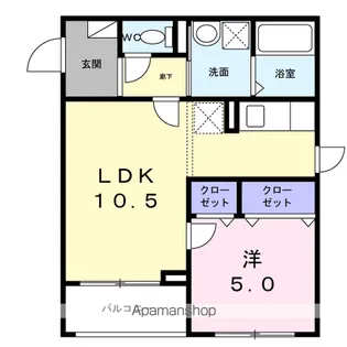 ドゥー・アヴェニール【2階】の間取り