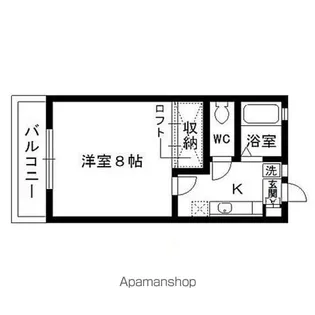 サニーライフ将監【203号室】の間取り
