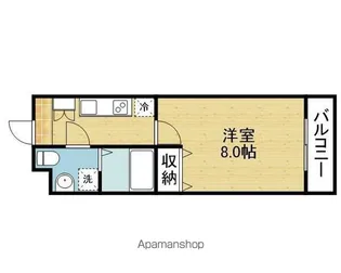 セゾンクレアスタイル新今里【3階】の間取り