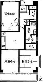 ラ・プラーニュ神山【1階】の間取り