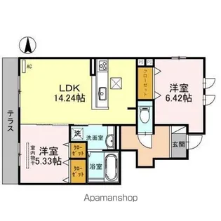 ルソ・ラフィネ【1階】の間取り