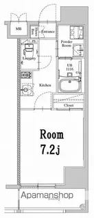 エンクレスト天神WEST【11階】の間取り