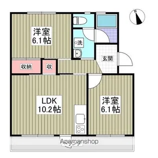 サンシャイン新真鍋【1階】の間取り