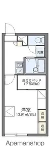 レオパレス新さっぽろⅢ【201号室】の間取り