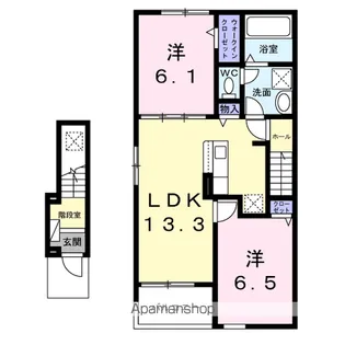 リヴェール竜王【2階】の間取り