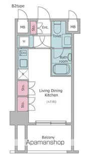 レジディア品川【5階】の間取り