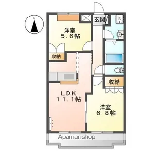 COMFORCE KOBE B【2階】の間取り