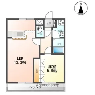 ツイングランデ Ⅰ【2階】の間取り