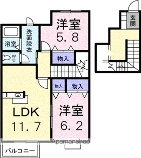 オルゴールC【2階】の間取り