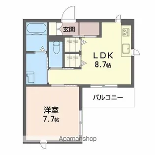ジョイア白島【1階】の間取り